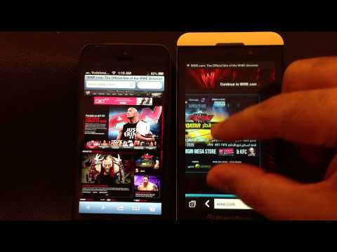 Blackberry Z10 vs iPhone 5 - Internet Browser Comparison