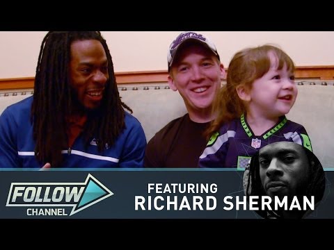 Richard Sherman Meets the Seahawks’ Tiniest 12th Man