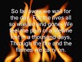 Dragonforce - Through the Fire and Flames Lyrics