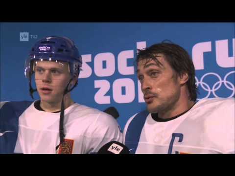 Olli Määttä & Teemu Selänteen haastattelu Norja-Suomi ottelun jälkeen – Sotchi Olympics 2014