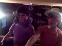 Jonas Brothers NICK & JOE goofing off in the tour bus!