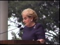 Click here to watch this video July 4, 2000 at Monticello - Madeleine Albright
