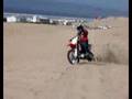 kid on crf 150r at pismo beach