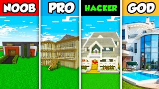 Minecraft Noob Vs Pro Vs Hacker Vs God Luxury Golden Mansion
