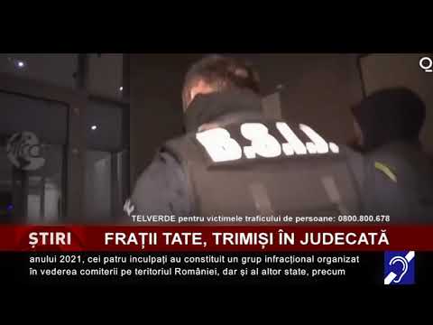 Frații Tate, trimiși în judecată