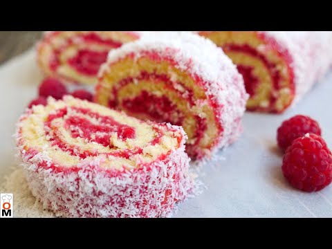Малиновый Рулет к Чаю | Можно Есть Только Губами, Тает Во Рту