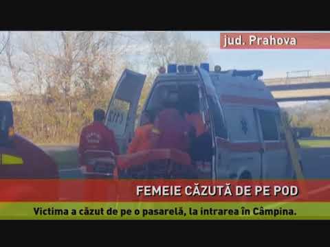 Femeie căzută de pe un pod