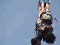 Jessica bungee jumping in Bali