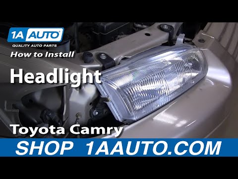 How To Install Replace Headlight Toyota Camry 97-01 1AAuto.com
