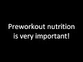 Preworkout Nutrition&Supplement Guidance for Fat Loss