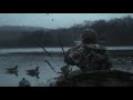 Decoying mallards in the rain - a view from behind the blinds
