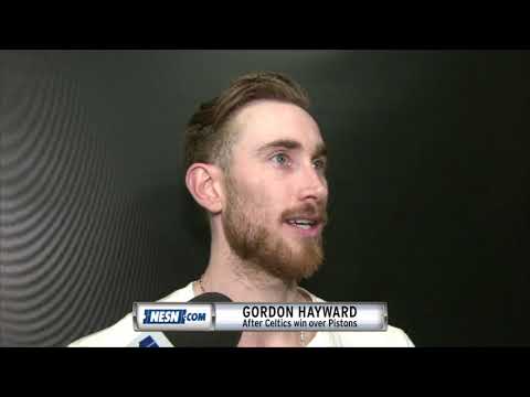 Video: Gordon Hayward reacts to Celtics win over Pistons