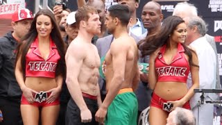 AMIR KHAN v SAUL 'CANELO' ALVAREZ - WEIGH IN