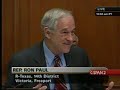 February 10, 2009 Bernanke Federal Reserve Chairmain Ron Paul (R-TX) House Financial Services Federal Reserve Assistance to Financial Markets