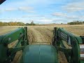 John   Deere  7630 baling with Hesston 4790 big square baler.