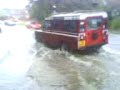 A mate in his Landrover 109 In the Sheffield floods 25-6-07 A mate in his Landrover 109 In the Sheffield floods 25-6-07