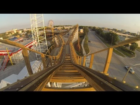 Orlando - Theme Park Review was fortunate enough to be invited down to capture some of the early test runs of Fun Spot Orlando's GCI Wooden Roller Coaster