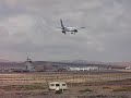 Fuerteventura : 757 Aterrizando con un sólo motor.