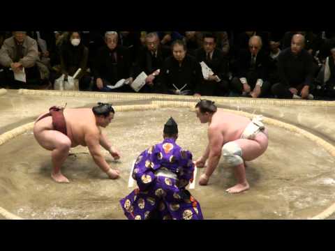 20120119 大相撲初場所 12日目 把瑠都vs稀勢の里