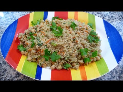 Quinoa Con Garbanzos, Receta Facil Y Saludable!