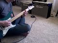 Tom Anderson Classic and a Fender Custom Shop '66 Relic into the Egnater Renegade 1x12.