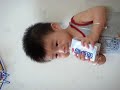 Andy drink soya milk