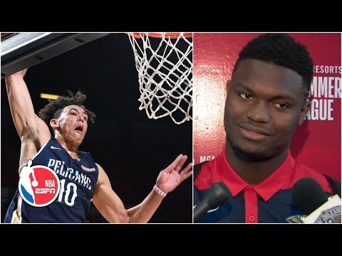 Video: Zion impressed by Jaxson Hayes' dunk, taking precautions with knee injury | 2019 NBA Summer League