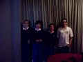 de passage en auvergne, 4 des petits chanteurs � la croix de bois accept�rent d'entonner une chanson dans mon salon.