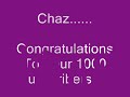 1000 Subscribers Celebration-Video for Chaz