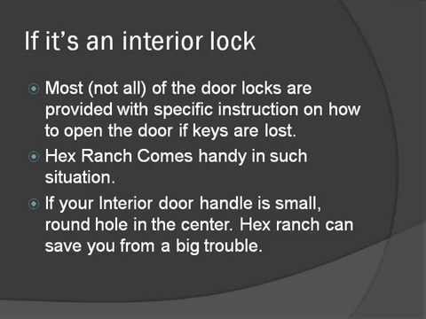 how to unlock a door without key