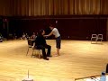 Traci Bair (Anna) and Robert Watson (Roberto) rehearse a scene from OCu's 