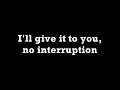 Hoodie Allen – No Interruption LYRICS