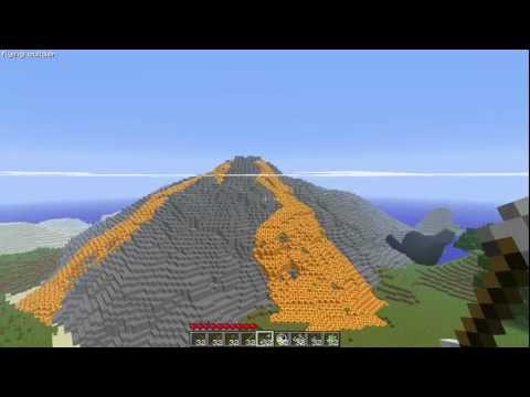 how to make a volcano in minecraft