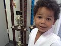 Corey in his first three Tae Kwan Do classes