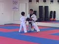 Corey in his first three Tae Kwan Do classes