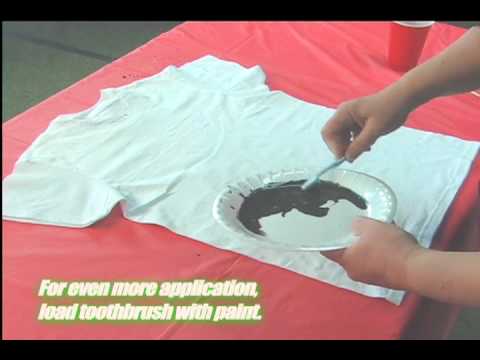 how to splatter paint a t-shirt