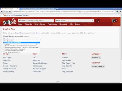 how to remove yelp review
