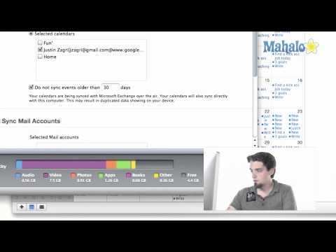 how to sync iphone to mac os x