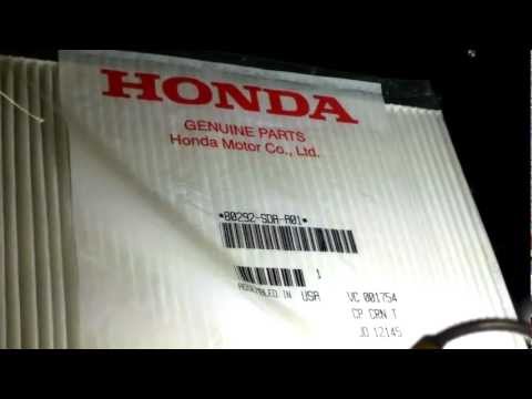 DIY How to install replace the cabin air filter on a 2008 Honda Accord
