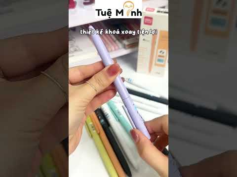 Bút bi vặn Deli màu macaron S8 B149 Bút gel mực đen dạng xoay tiện lợi nhanh khô
