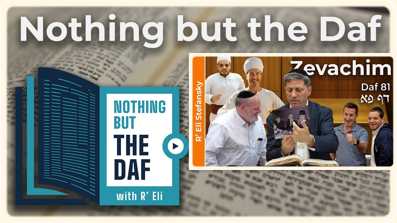 CHAZARAH – Zevachim Daf 81 | "Nothing but the Daf" with R' Eli Stefansky