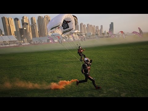 Landing the world's smallest parachute at Skydive Dubai