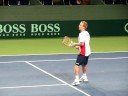 Davis Cup 08 Suisse - Belgique: Bohli smash with Federer Davis Cup 08 Suisse - Belgique: Bohli smash with Federer