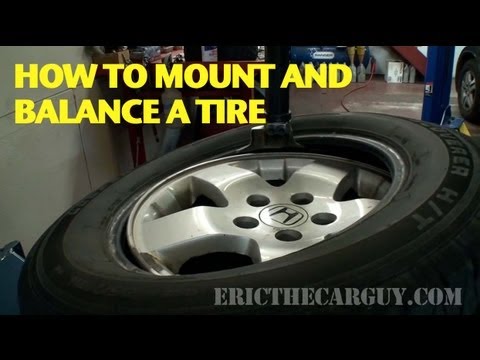 tire - Visit me at: http://www.ericthecarguy.com/ I often get asked how to mount and balance a tire with tools at home and the truth is that's WAYYY too hard. It's ...