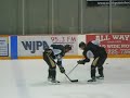 9/26/10 - pittsburgh penguins training camp/practice @iceoplex: sid & max have a face-off challenge. minus the hockey puck.... xoxo penguins paparazzi