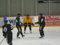 9/26/10 - pittsburgh penguins training camp/practice @iceoplex: sid & max have a face-off challenge. minus the hockey puck.... xoxo penguins paparazzi