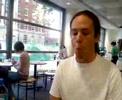 consuming a ball of coffee