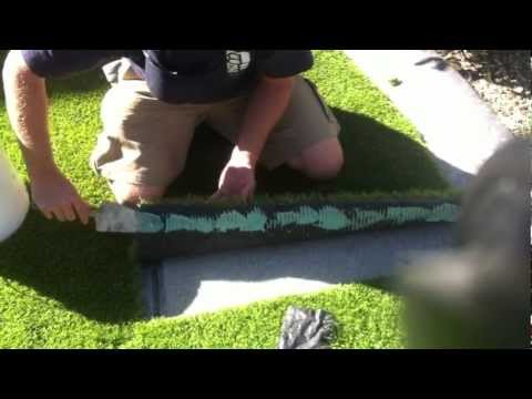 how to fasten artificial turf