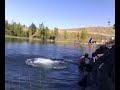 saltos en la laguna