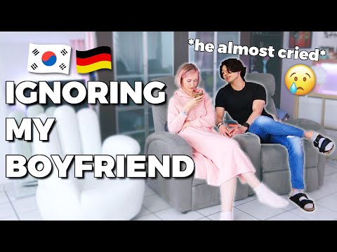 🇰🇷🇩🇪 Ignoring My Boyfriend PRANK *he almost cried* | Korean German Couple êµì œì»¤í”Œ